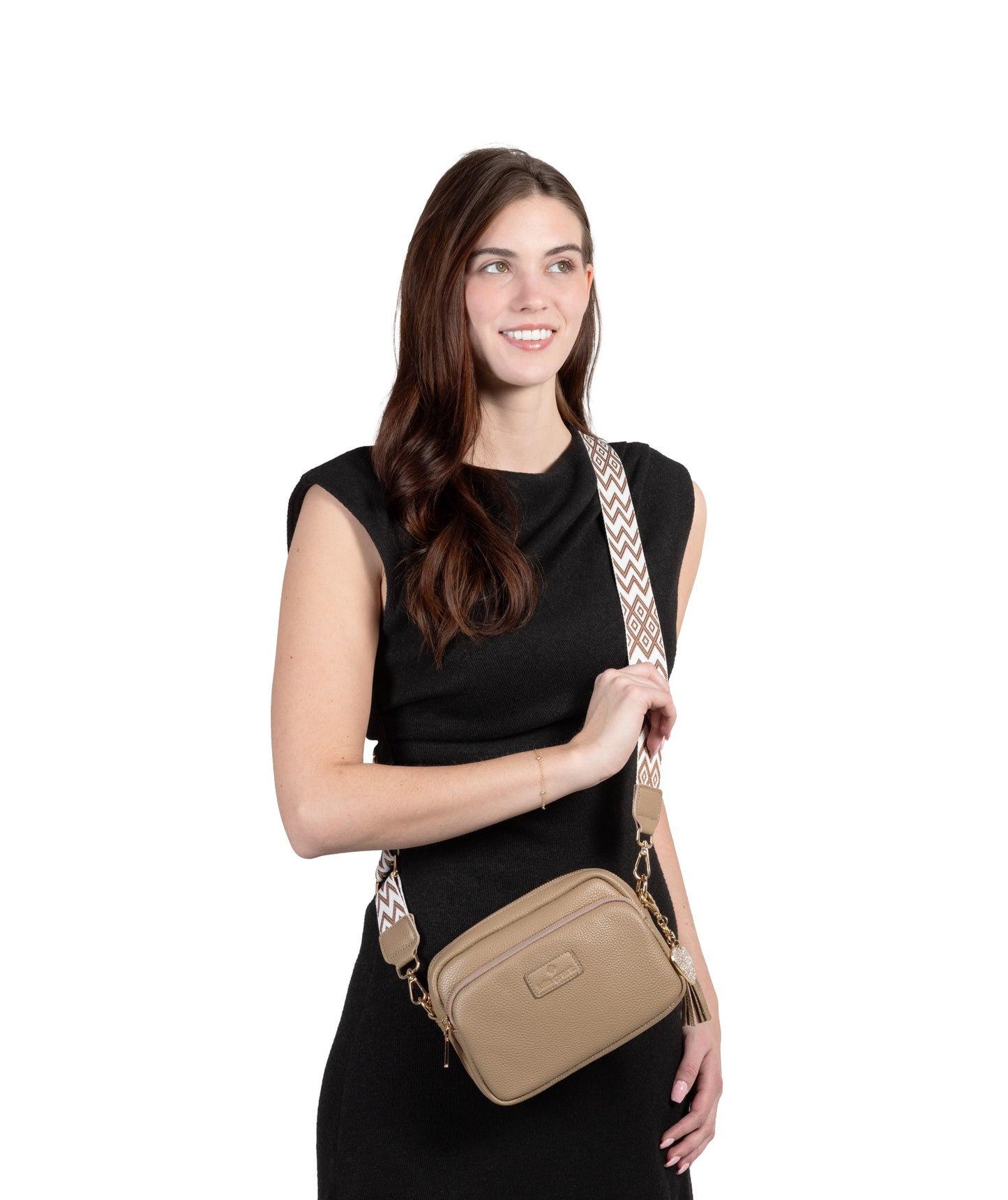 
                  
                    Julia Grant Genuine Leather Convertible Crossbody Bag - Camel
                  
                