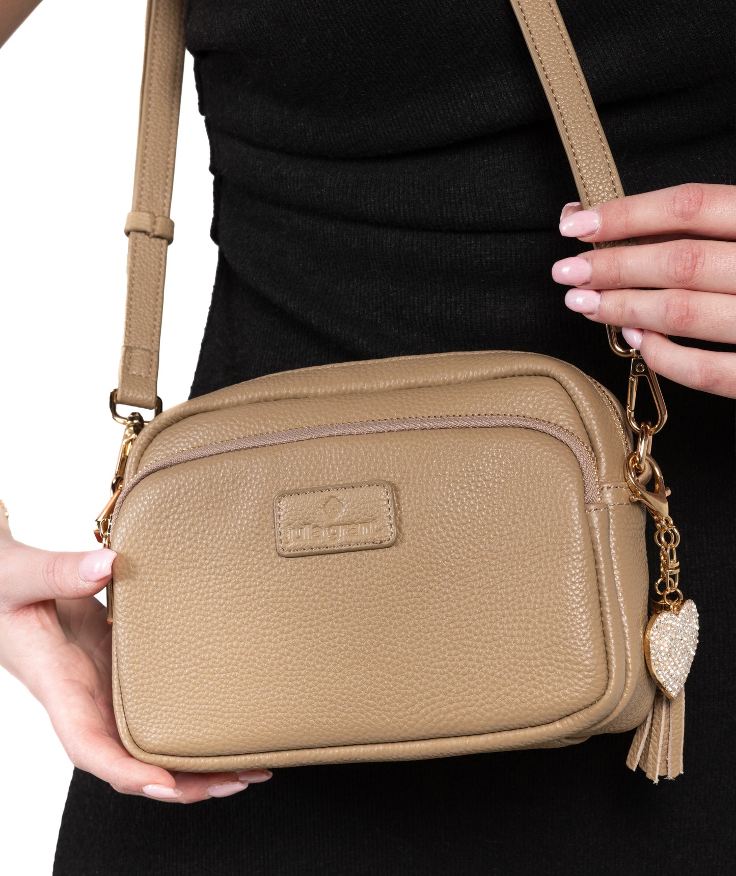 
                  
                    Julia Grant Genuine Leather Convertible Crossbody Bag - Camel
                  
                