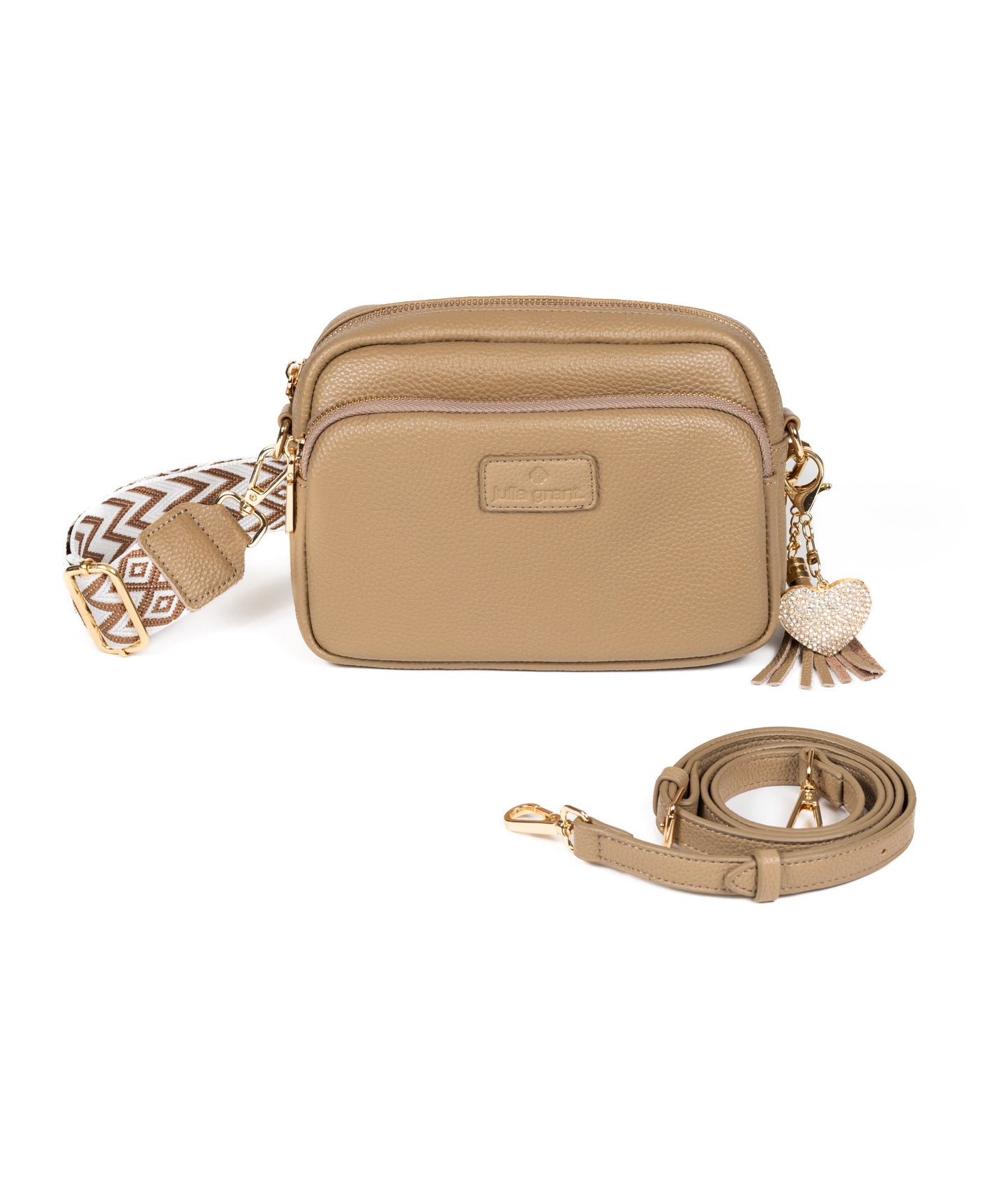 
                  
                    Julia Grant Genuine Leather Convertible Crossbody Bag - Camel
                  
                
