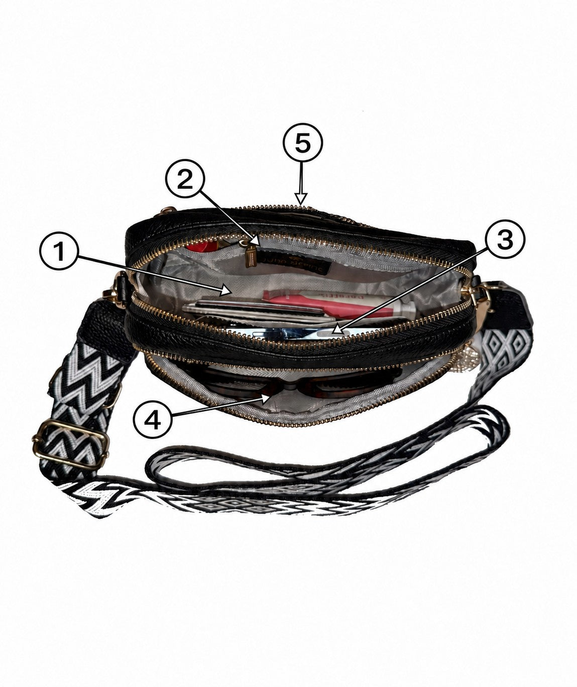 
                  
                    Julia Grant Genuine Leather Convertible Crossbody Bag - Classic Black
                  
                