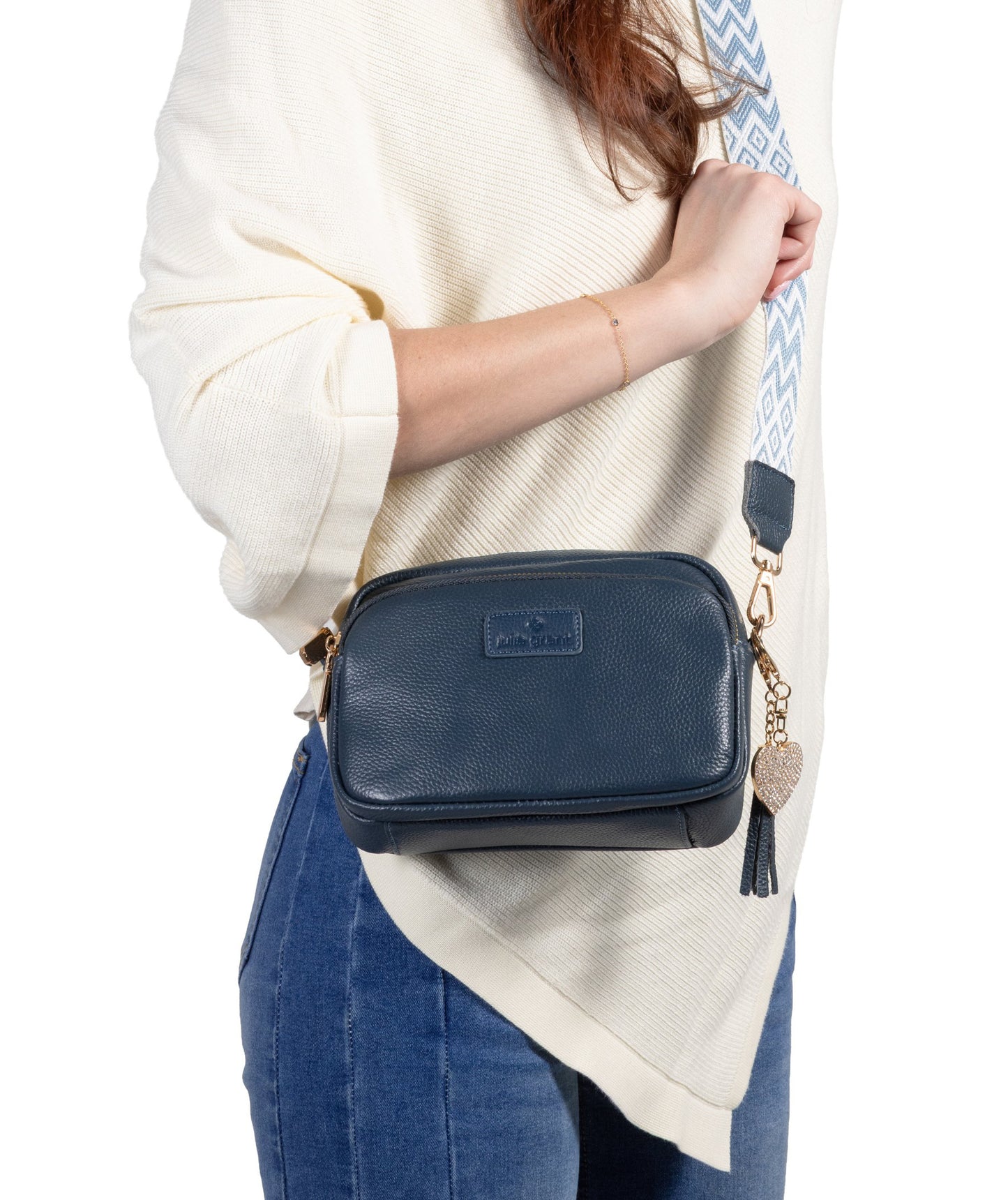 
                  
                    Julia Grant Genuine Leather Convertible Crossbody Bag - Twilight Blue
                  
                