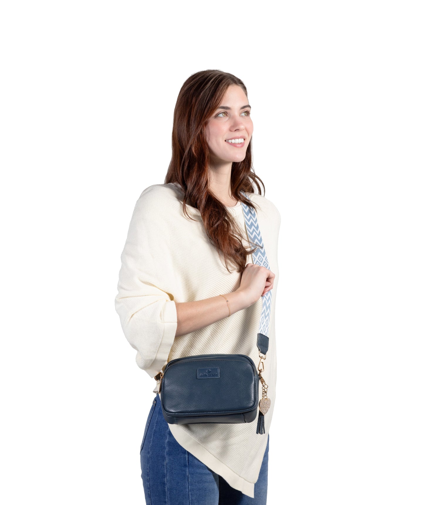 
                  
                    Julia Grant Genuine Leather Convertible Crossbody Bag - Twilight Blue
                  
                