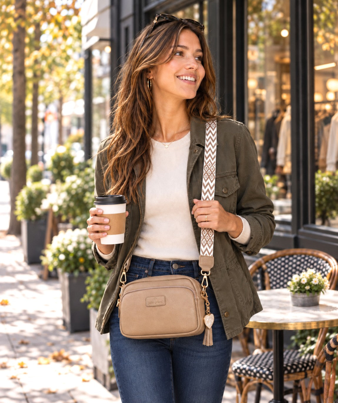 
                  
                    Julia Grant Genuine Leather Convertible Crossbody Bag - Camel
                  
                