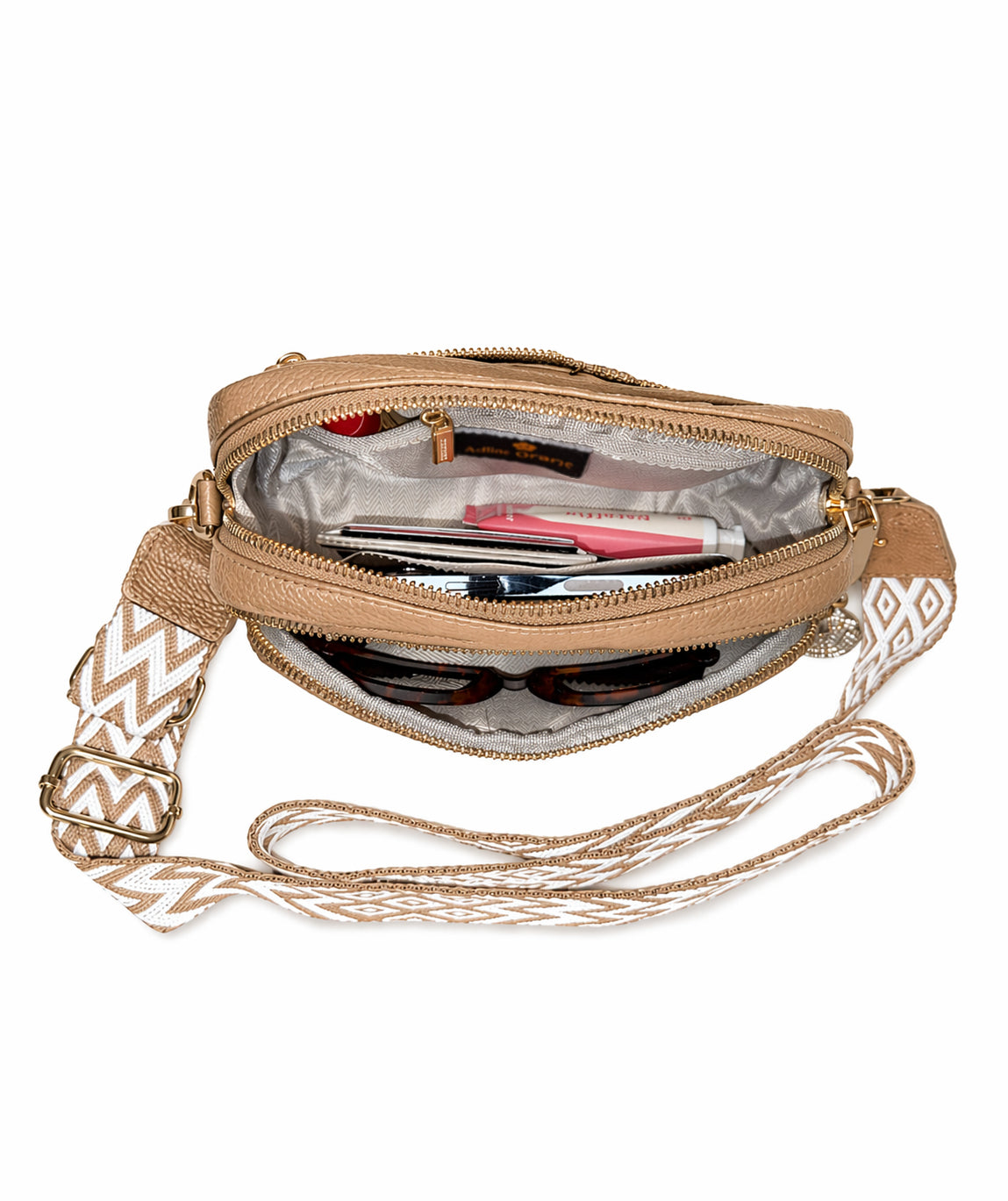 
                  
                    Julia Grant Genuine Leather Convertible Crossbody Bag - Camel
                  
                