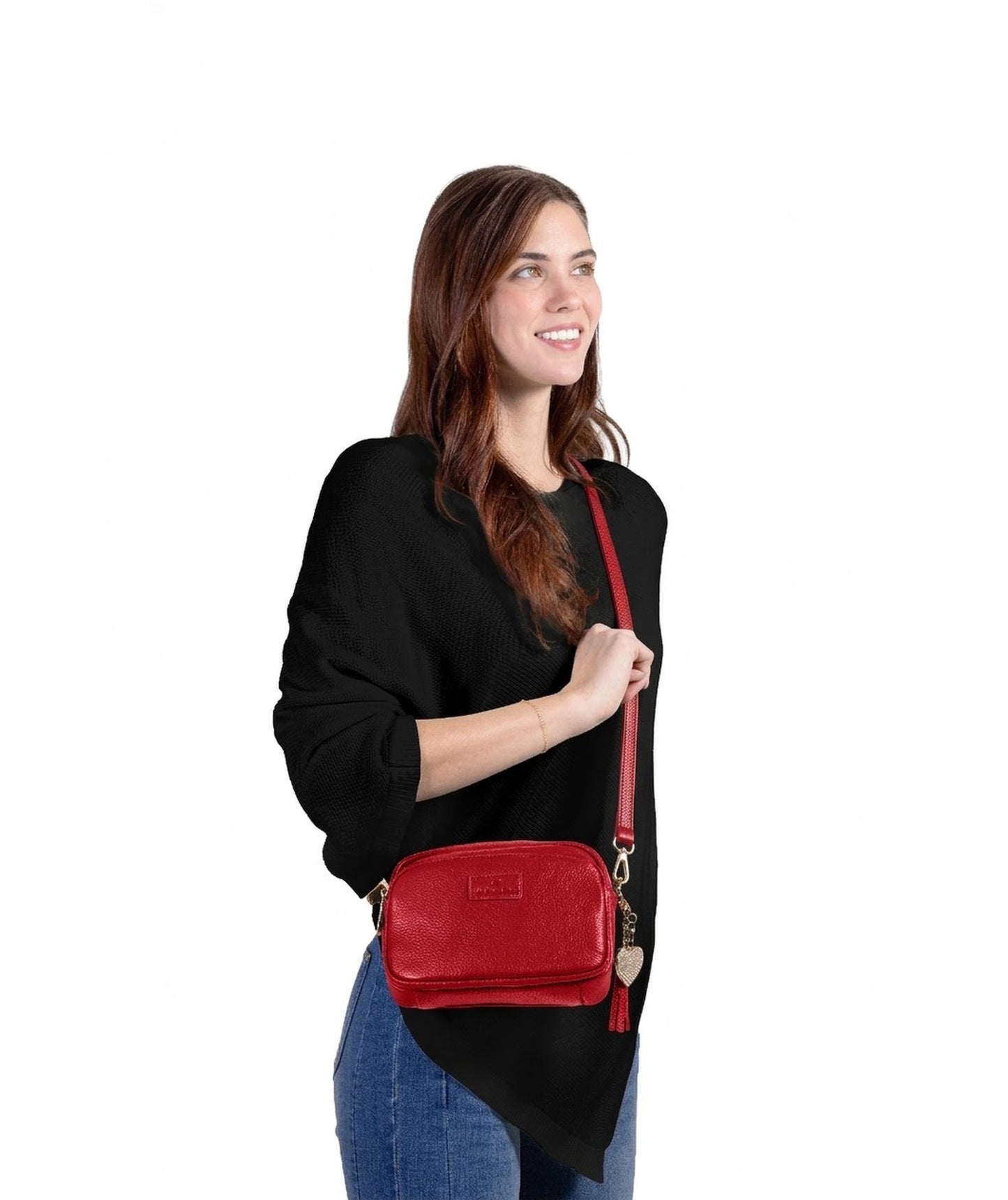 
                  
                    Julia Grant Genuine Leather Convertible Crossbody Bag - Ruby Red
                  
                