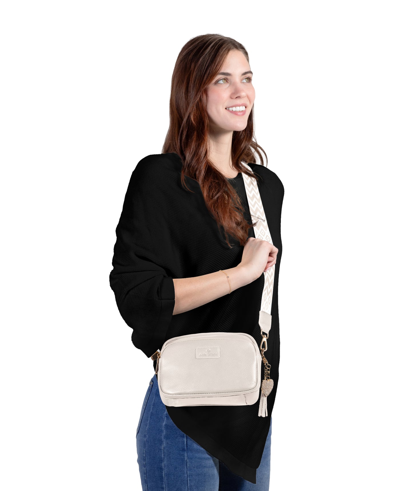 
                  
                    Julia Grant Genuine Leather Convertible Crossbody Bag - Seashell
                  
                