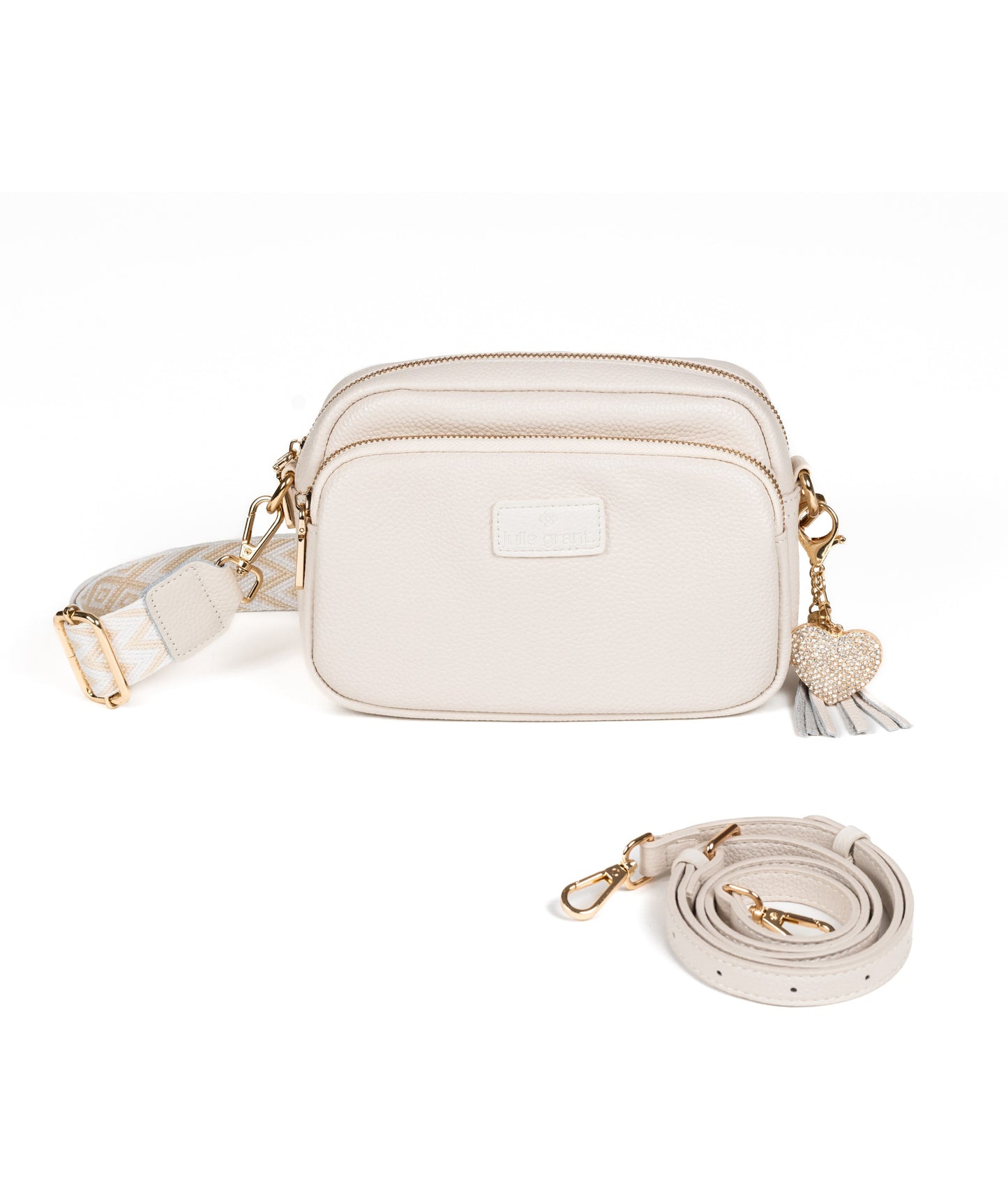 
                  
                    Julia Grant Genuine Leather Convertible Crossbody Bag - Seashell
                  
                