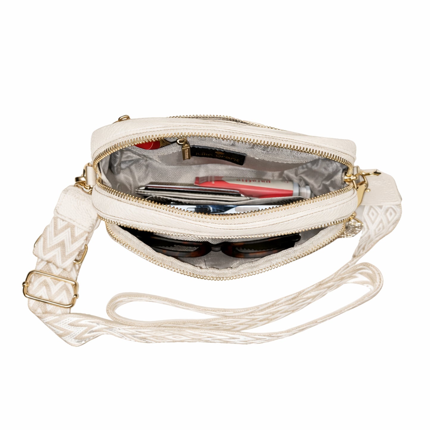 
                  
                    Julia Grant Genuine Leather Convertible Crossbody Bag - Seashell
                  
                